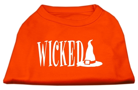 Wicked Screen Print Shirt Orange Sm